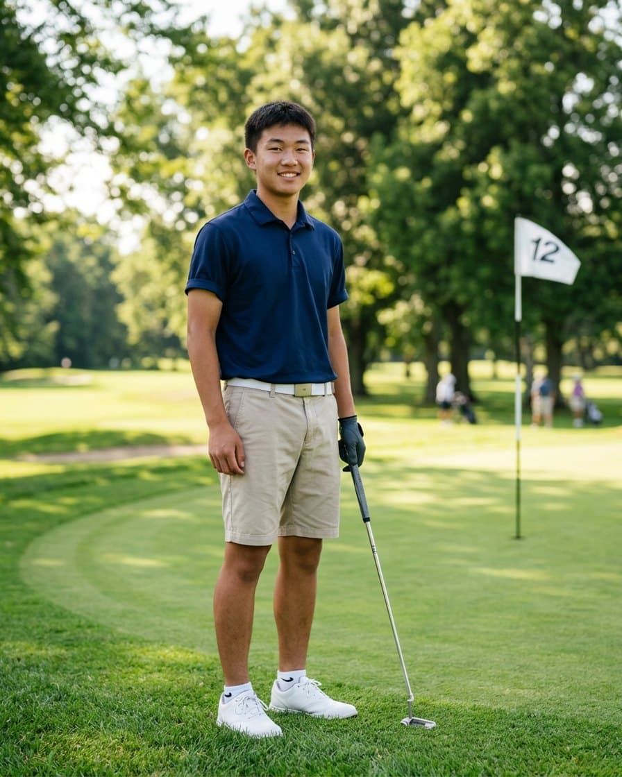 Diego R., junior golfer, 70.9 avg